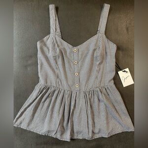 Japna Gingham Peplum Top